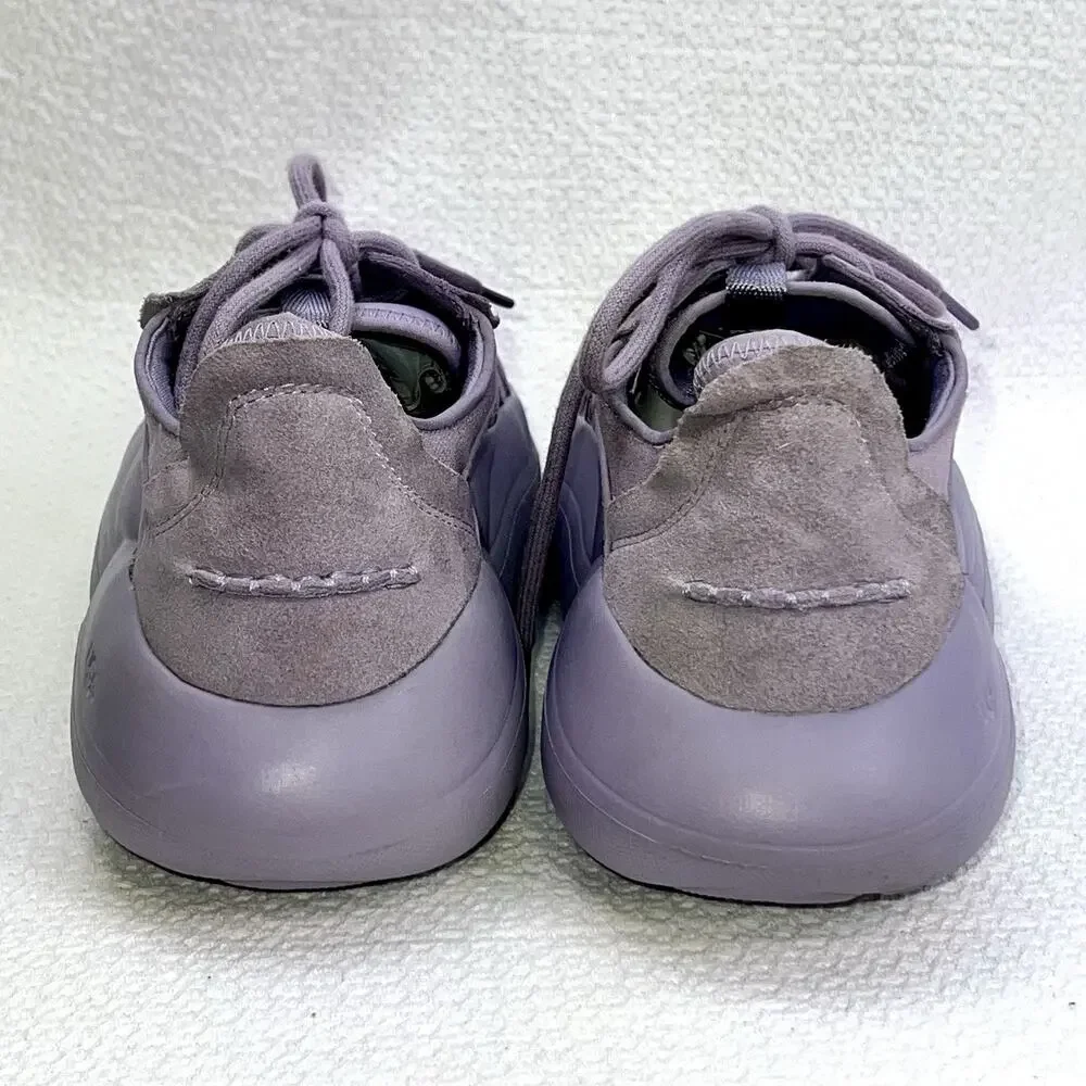 UGG LA Cloud Lace Women’s 9 Stormy Grey Suede Chunky Sneakers Purple Lavander